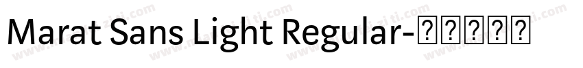 Marat Sans Light Regular字体转换